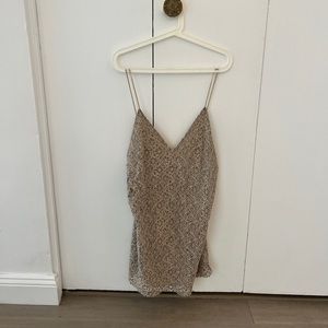 Zara crochet slip dress